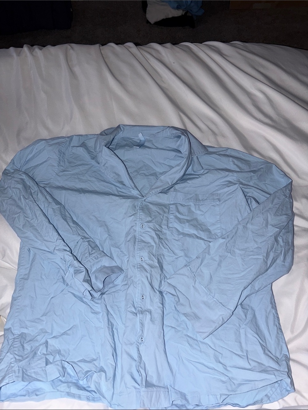 Skims light blue pj shirt